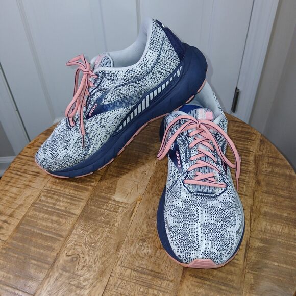 Brooks Adrenaline GTS 21 Running Shoes Women's Size 10 White Blue Pink Comfort - Picture 9 of 16